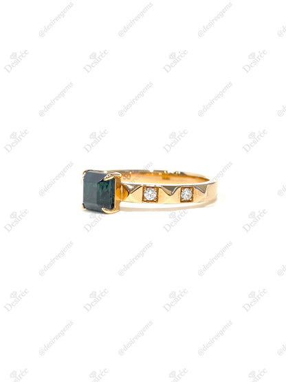 Natural Indicolite Blue Tourmaline 1.25ct Ring