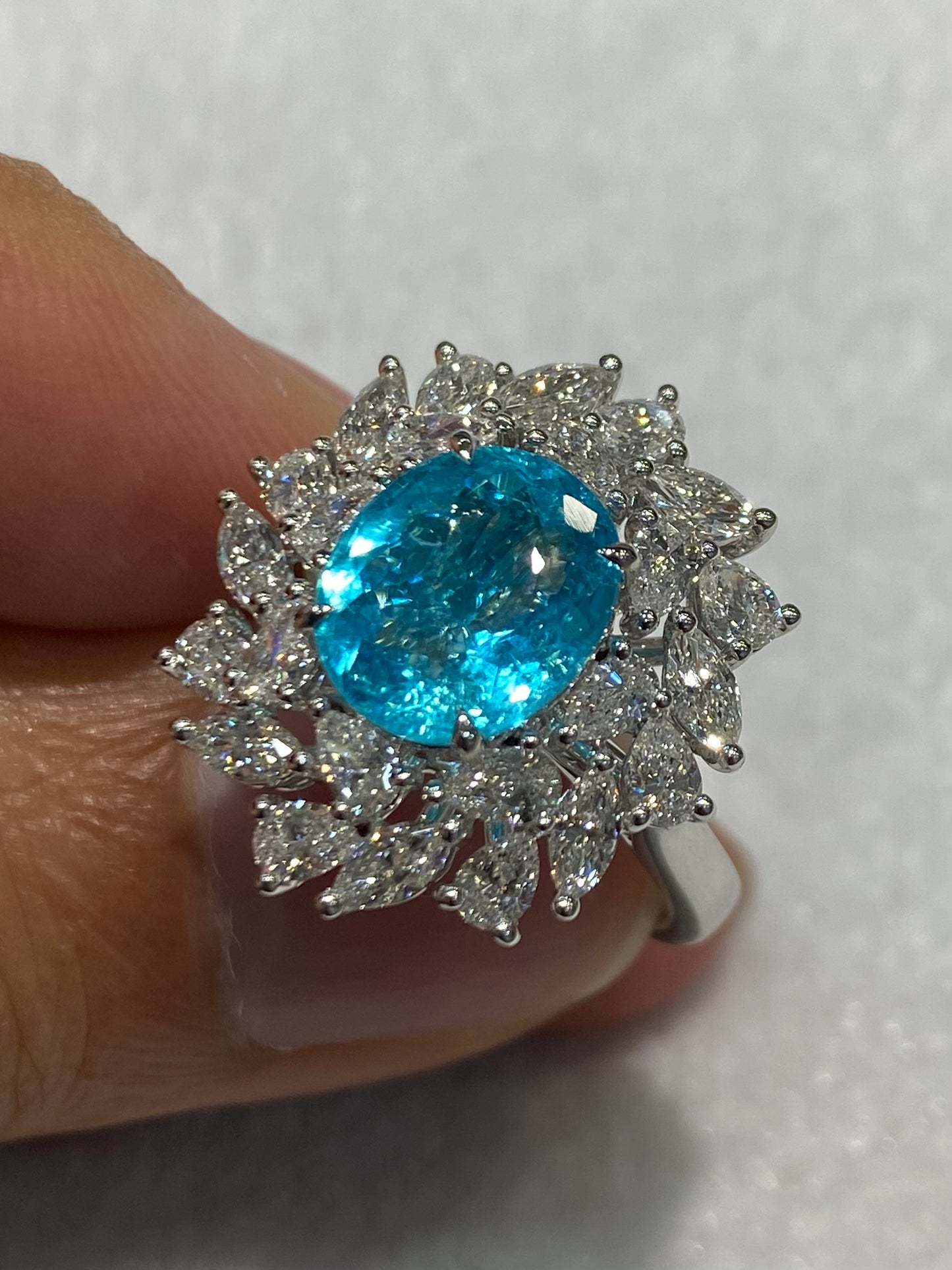 Natural Paraiba Tourmaline 3.32ct Ring