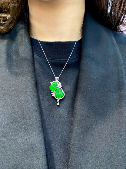 Natural Type A Green Jadeite Pendant