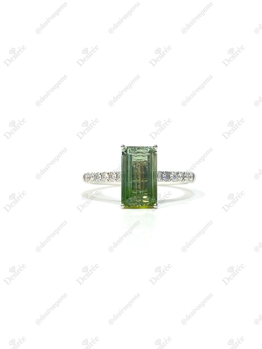 Natural Green Tourmaline 1.85ct Ring