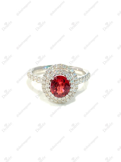 Natural Red Spinel 0.86ct Ring