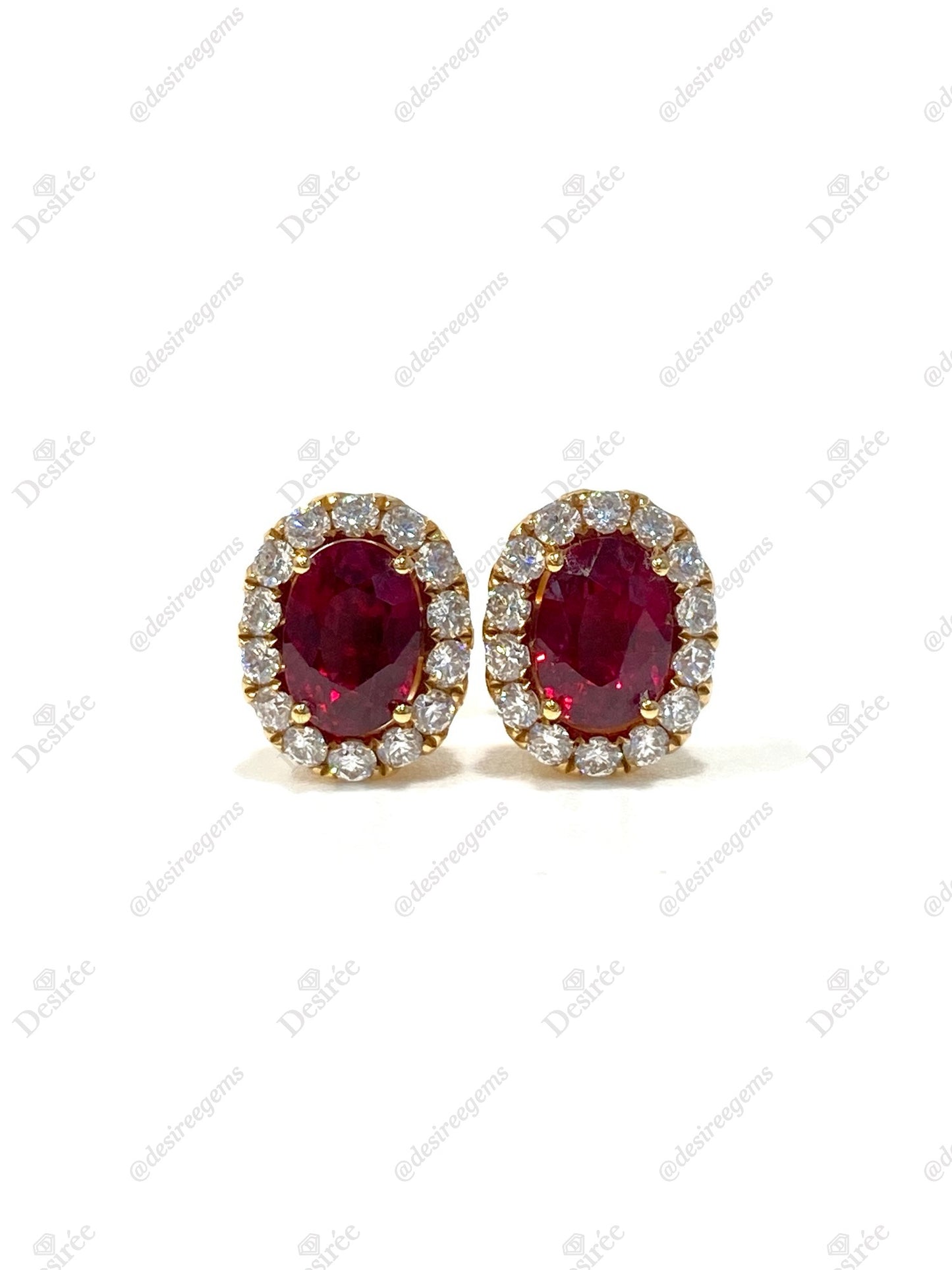 Natural Unheated Ruby 1.50ct Earrings