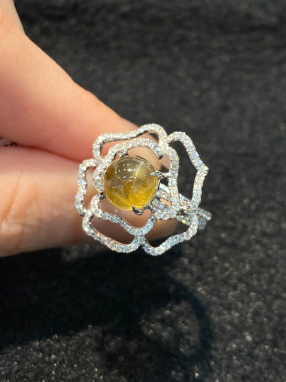 Natural Chrysoberyl Cat's Eye 3.80ct Ring