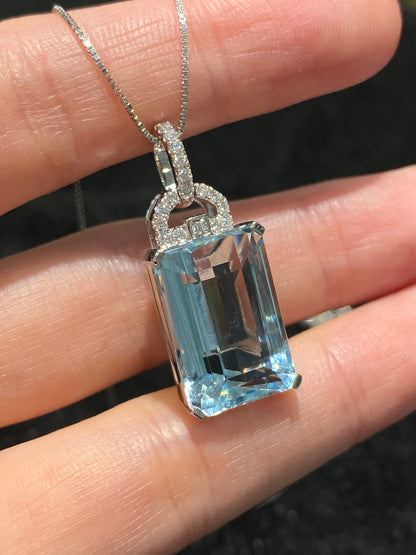 Natural Aquamarine 13.00ct Pendant