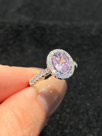 Natural Peach Sapphire 1.50ct Ring