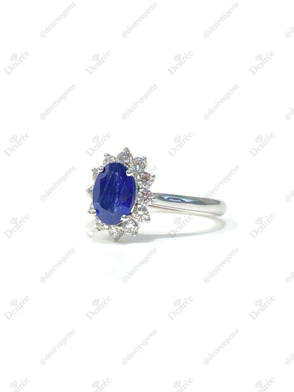 Natural Blue Sapphire Ring 1.29ct