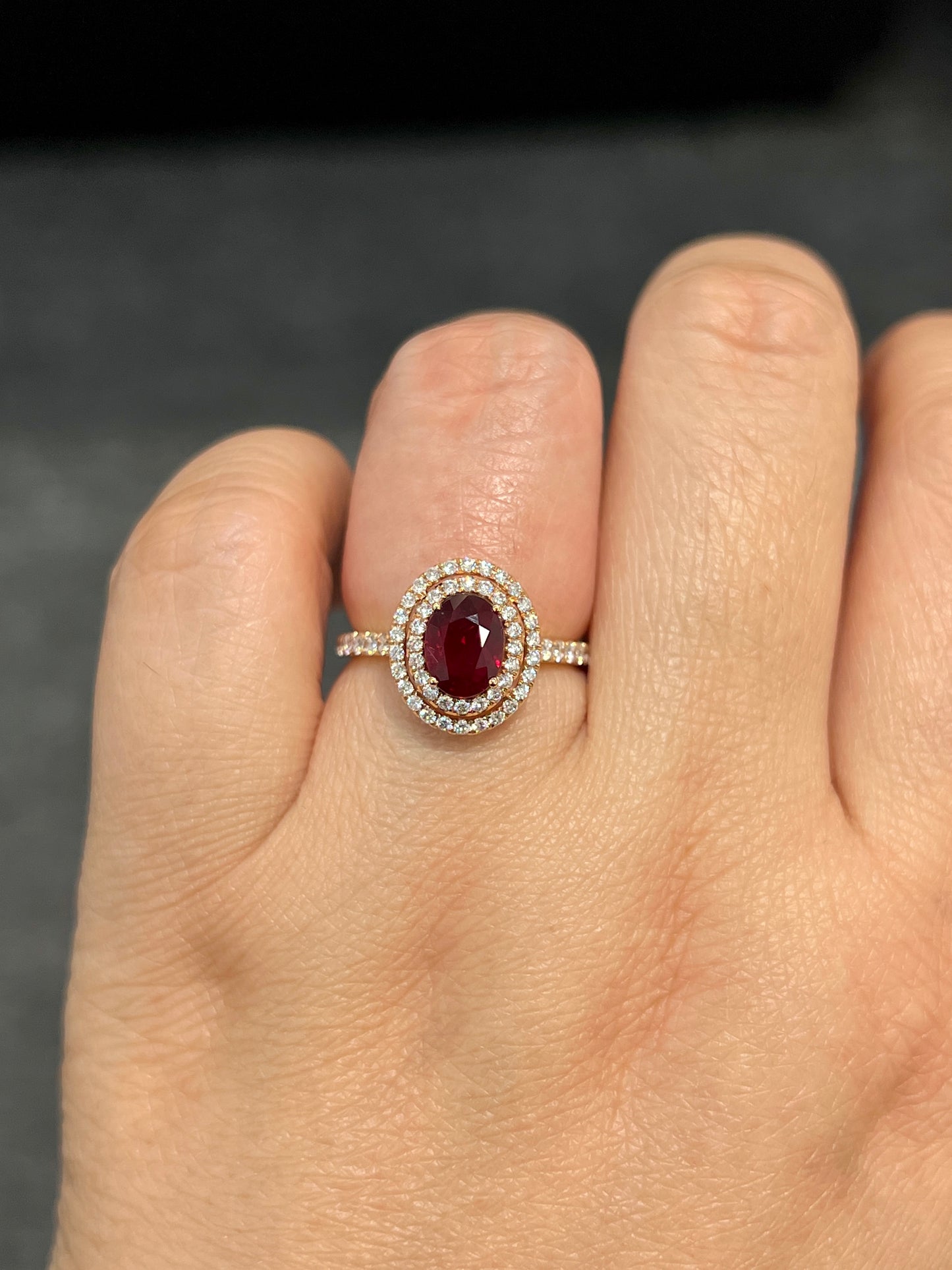 Natural Unheated Ruby 1.04ct Ring
