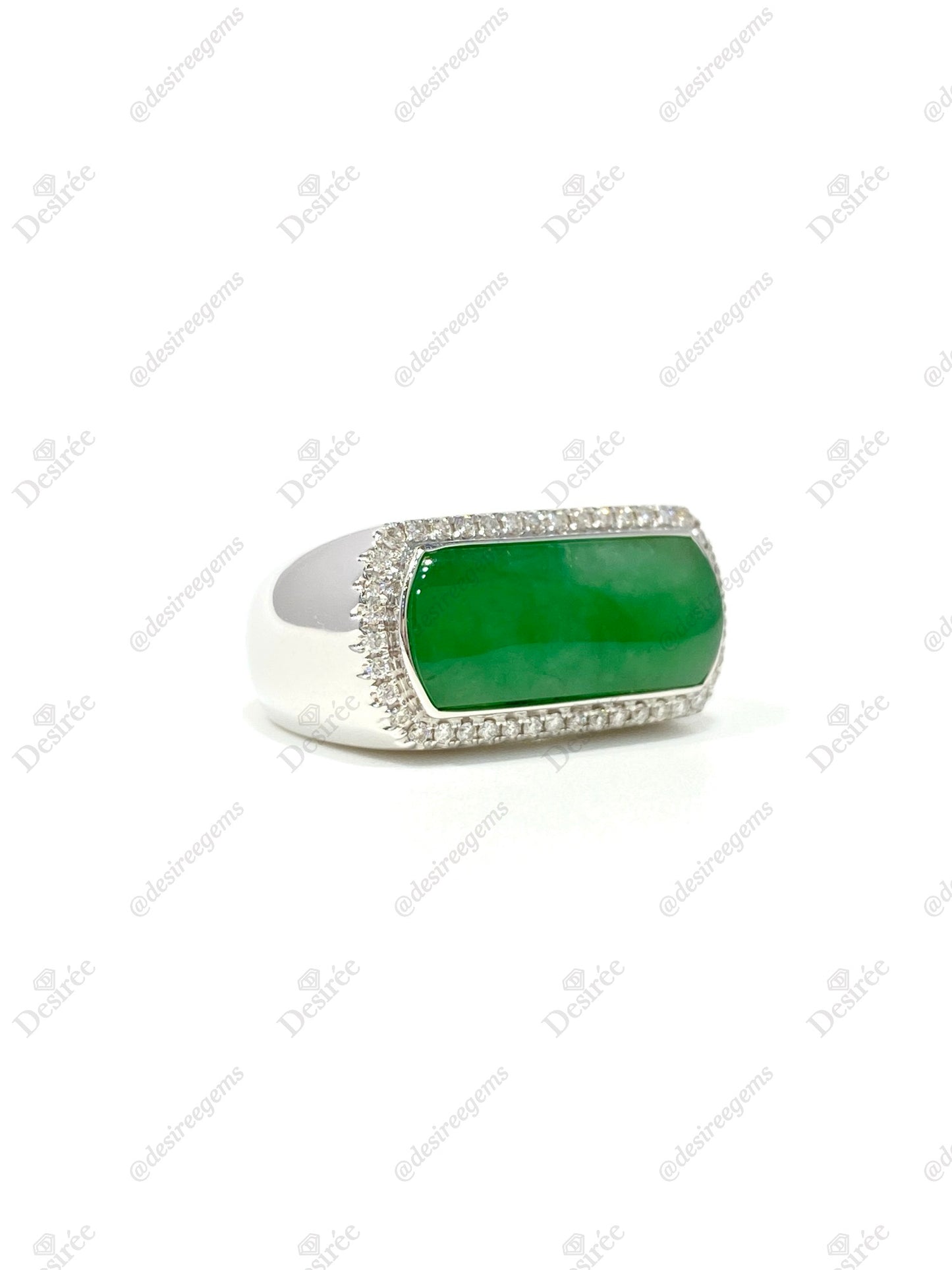 Natural Type A Jadeite Ring