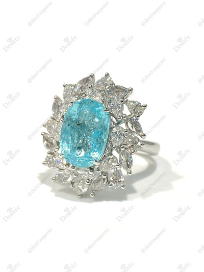 Natural Paraiba Tourmaline 5.74ct Ring