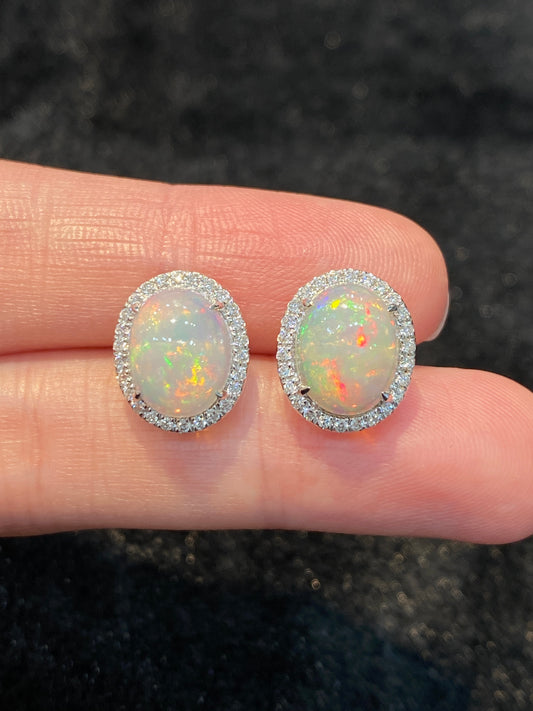 Natural Opal 3.12ct Earrings