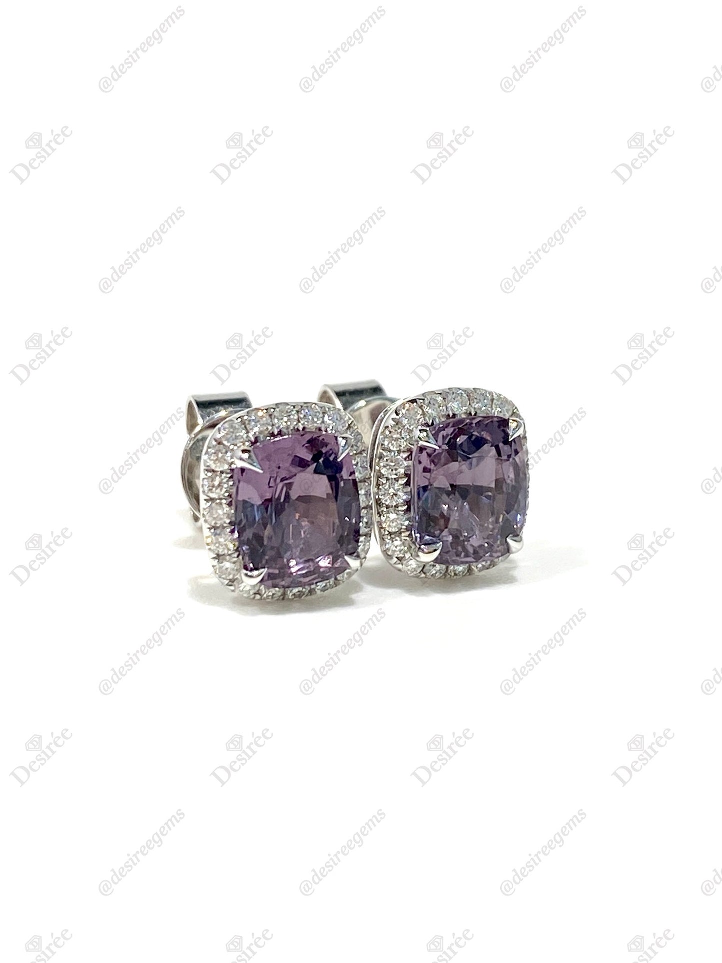 Natural Purple Spinel 2.21ct Earrings