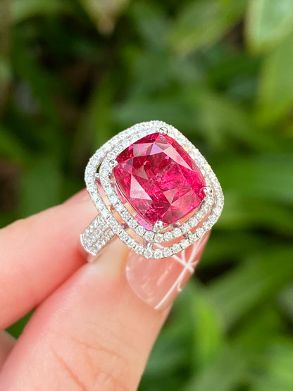 Natural Mahenge Pink Spinel 7.42ct Ring