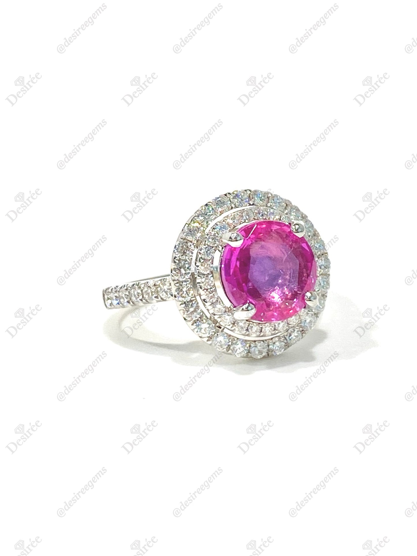 Natural Pink Sapphire 2.61ct Ring