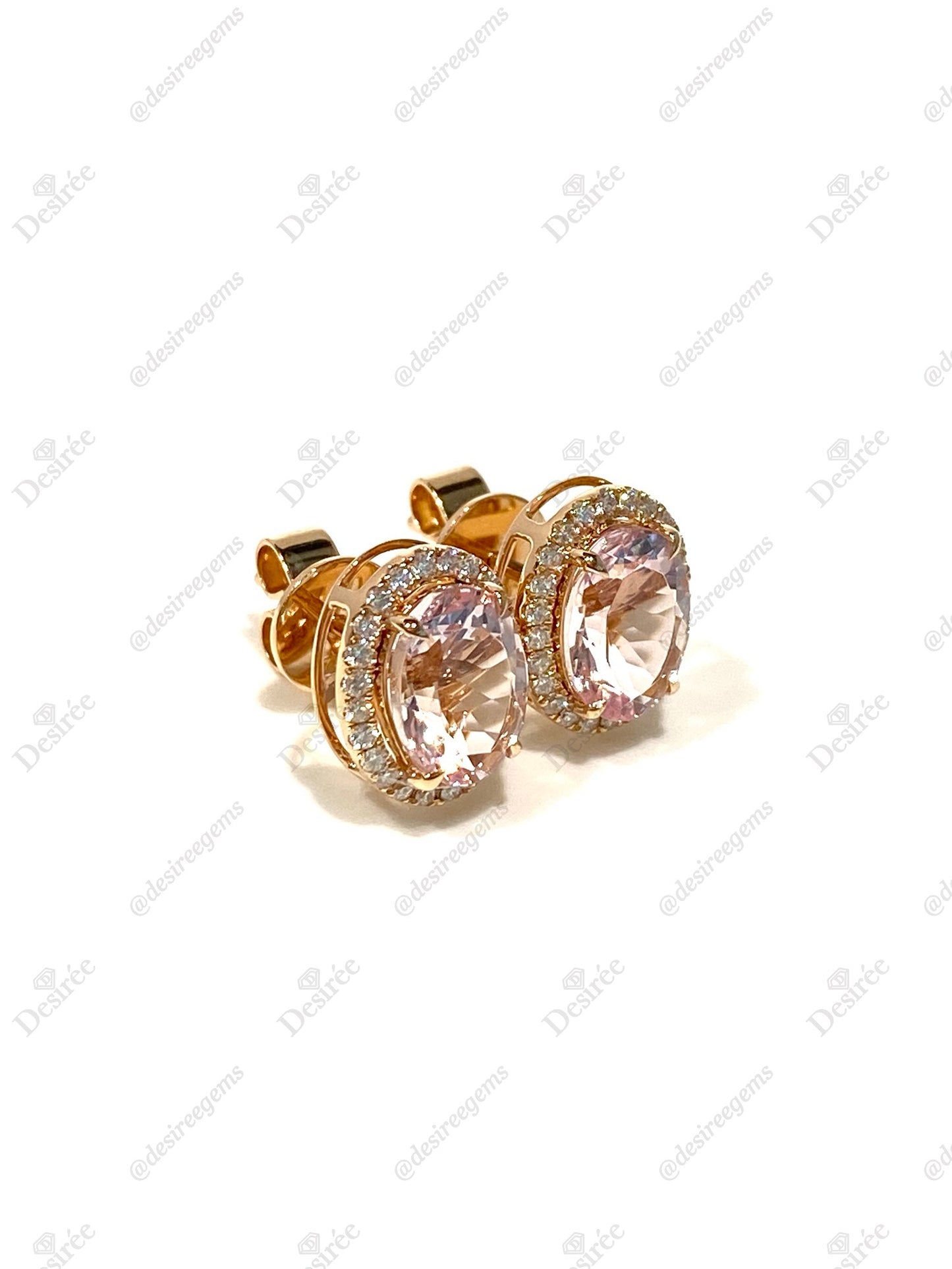 Natural Morganite 2.40ct Earrings