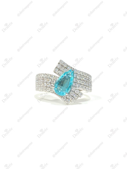 Natural Paraiba Tourmaline 1.23ct Ring