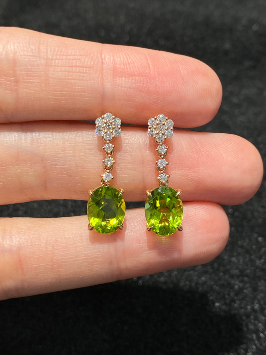 Natural Peridot 4.49ct Earrings