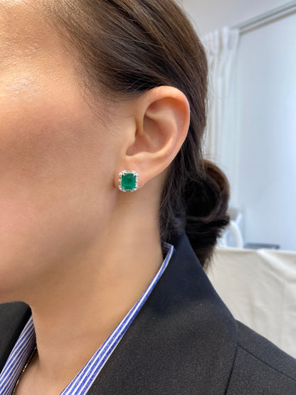 Natural Emerald 4.84ct Earrings