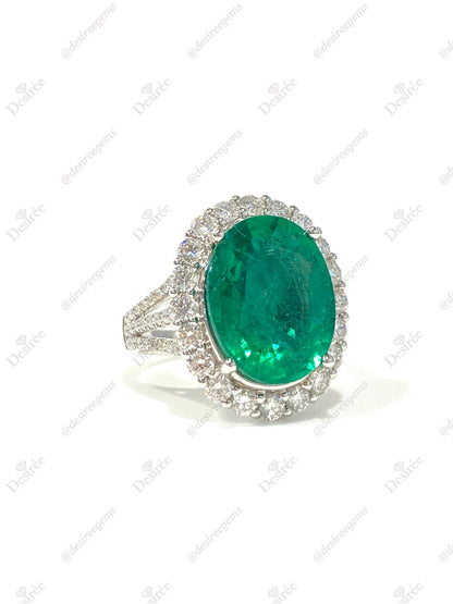 Natural Emerald 6.98ct Ring