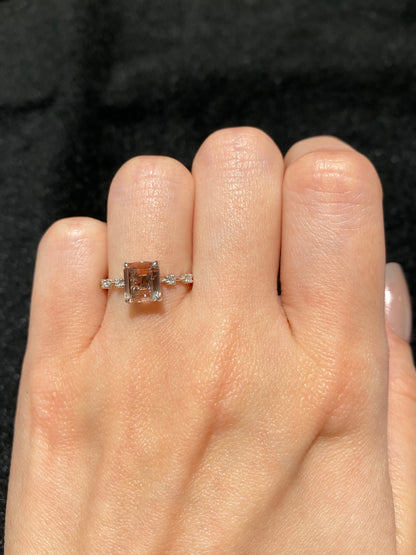 Natural Bi-color Tourmaline 1.11ct Ring