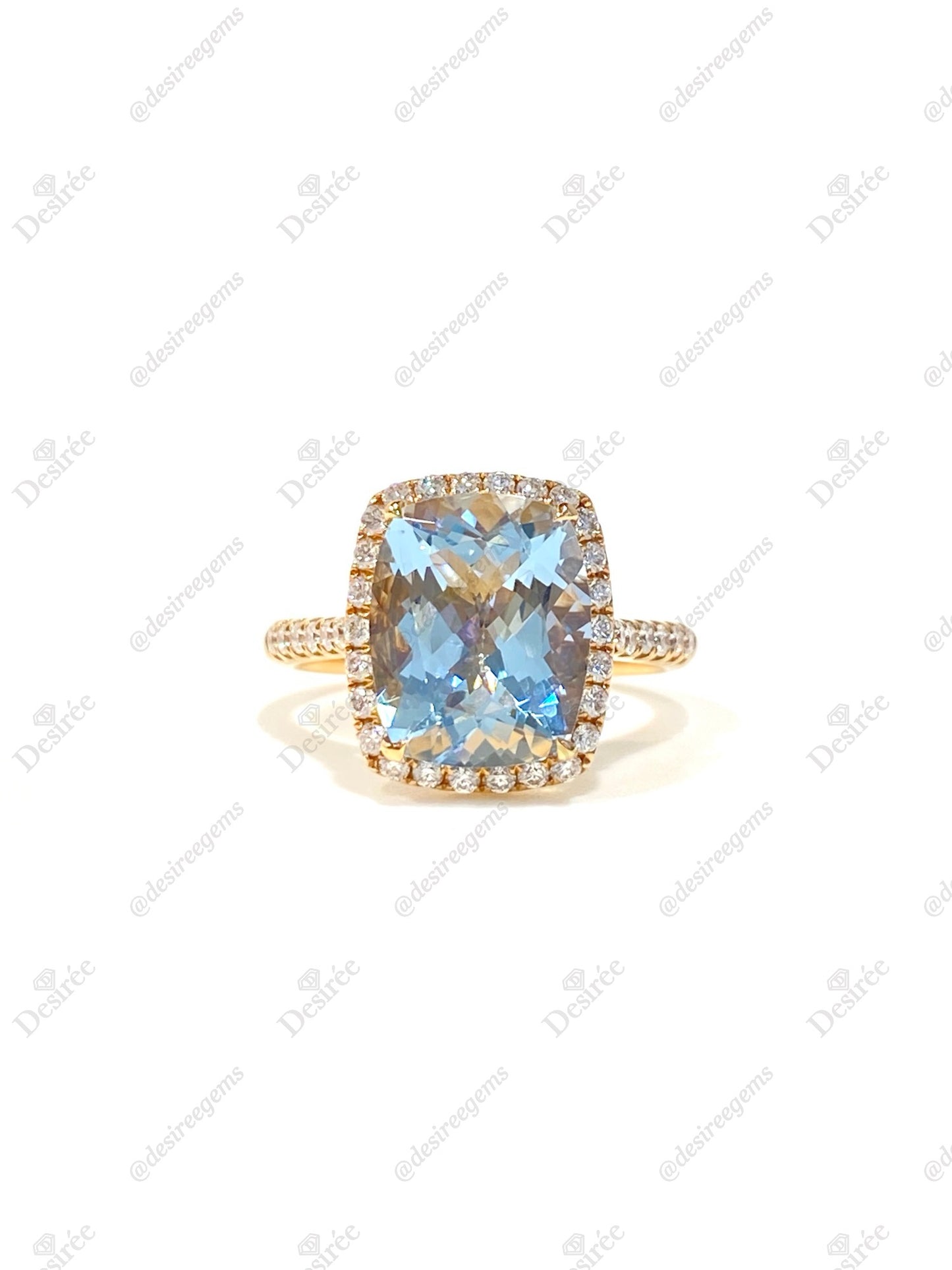 Natural Aquamarine 3.61ct Ring