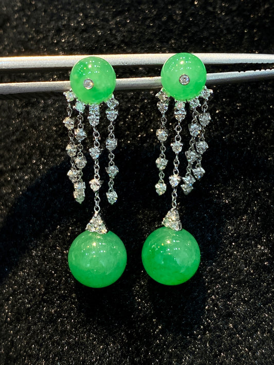 Natural Type A Jadeite Earrings