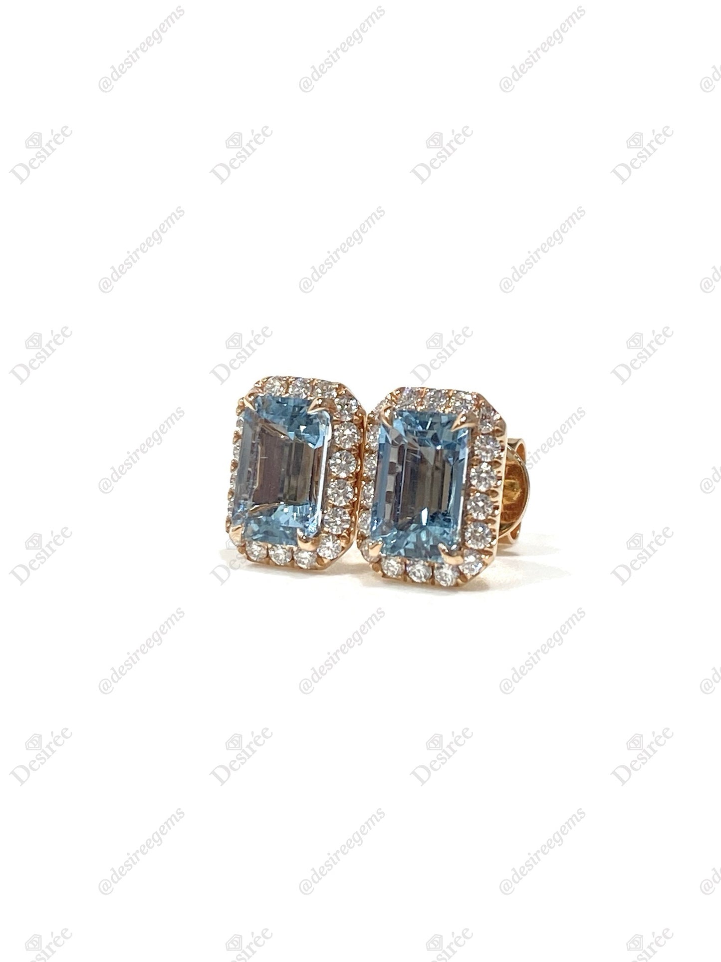 Natural Aquamarine Earrings 2.34ct