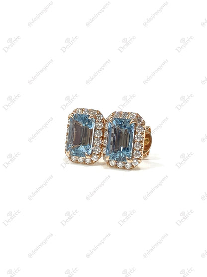 Natural Aquamarine Earrings 2.34ct