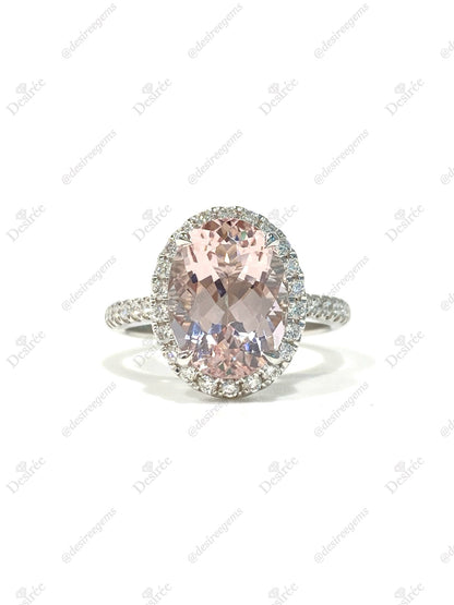 Natural Morganite 3.46ct Ring