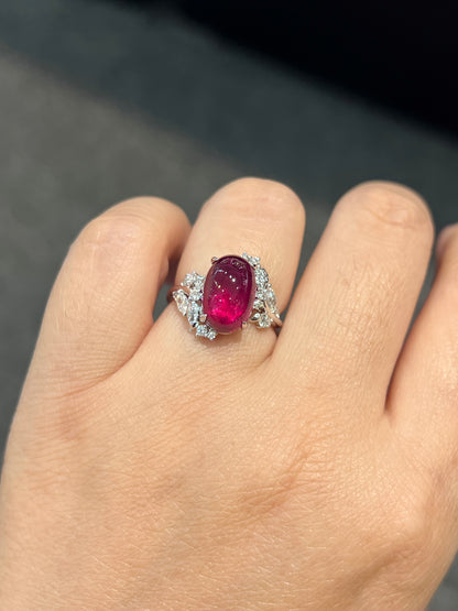 Natural Rubellite Tourmaline Ring 5.60ct