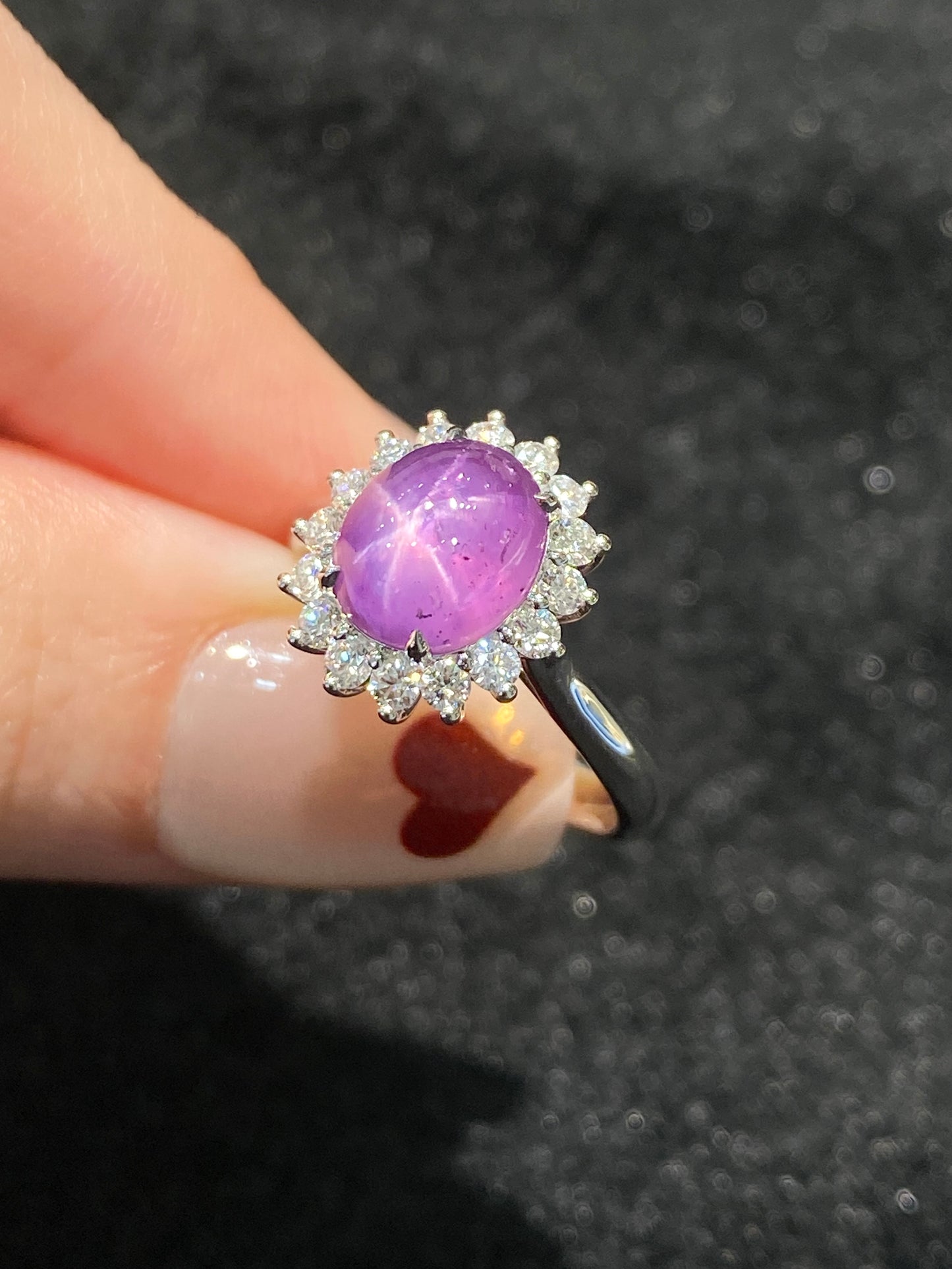 Natural Unheated Star Sapphire 3.12ct Ring