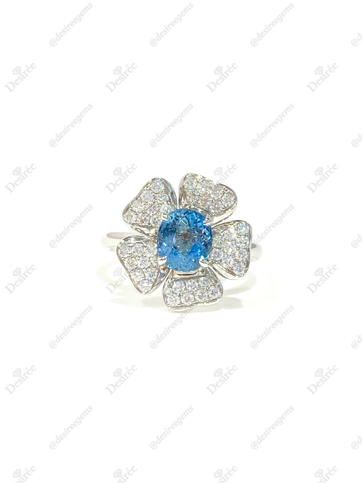Natural Aquamarine 1.18ct Ring