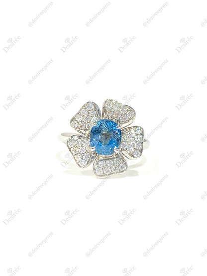 Natural Aquamarine 1.18ct Ring