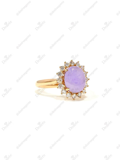 Natural Type A Lavender Jadeite Ring