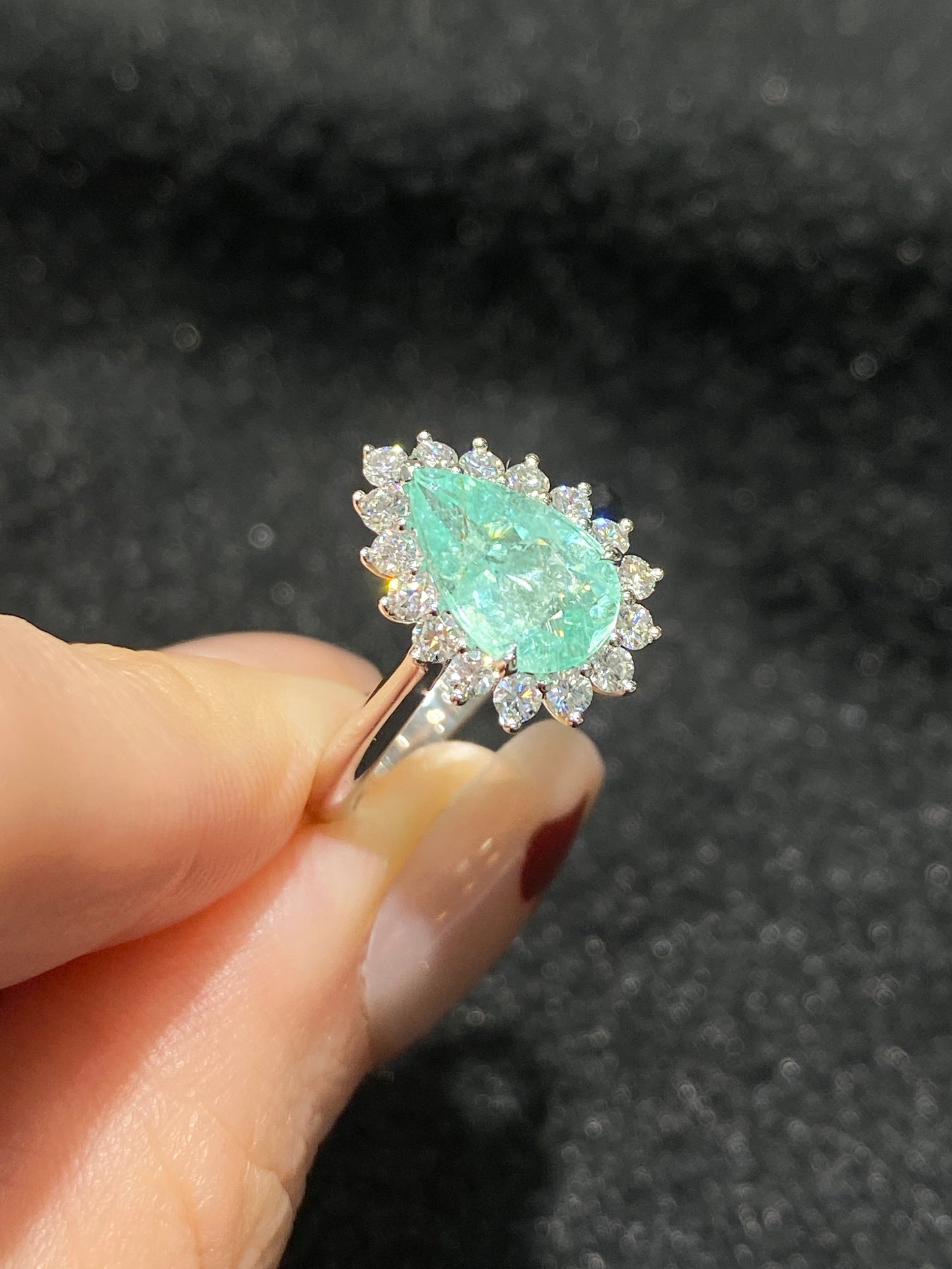 Natural Paraiba Tourmaline 1.49ct Ring