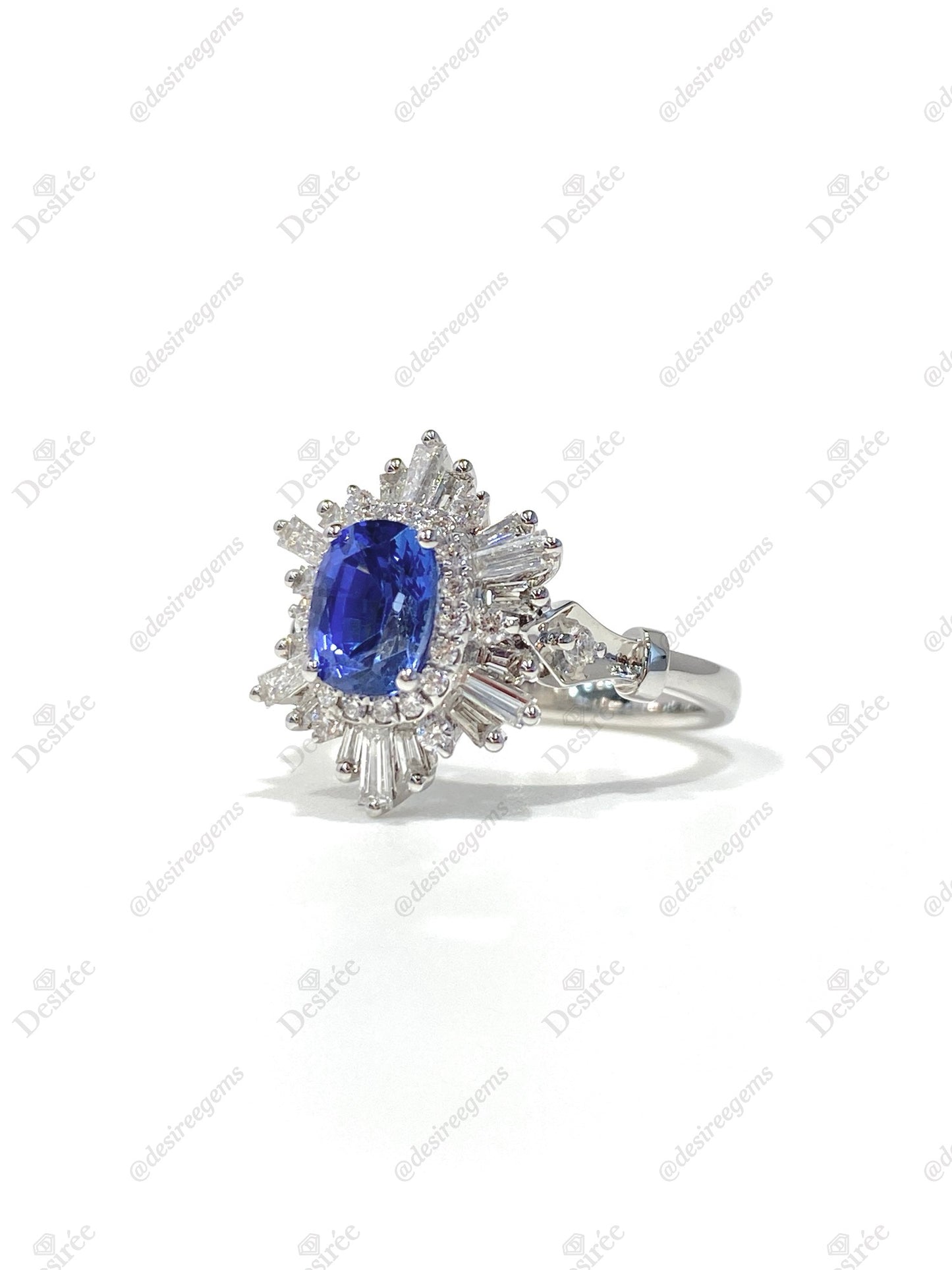 Natural Blue Sapphire 1.51ct Ring