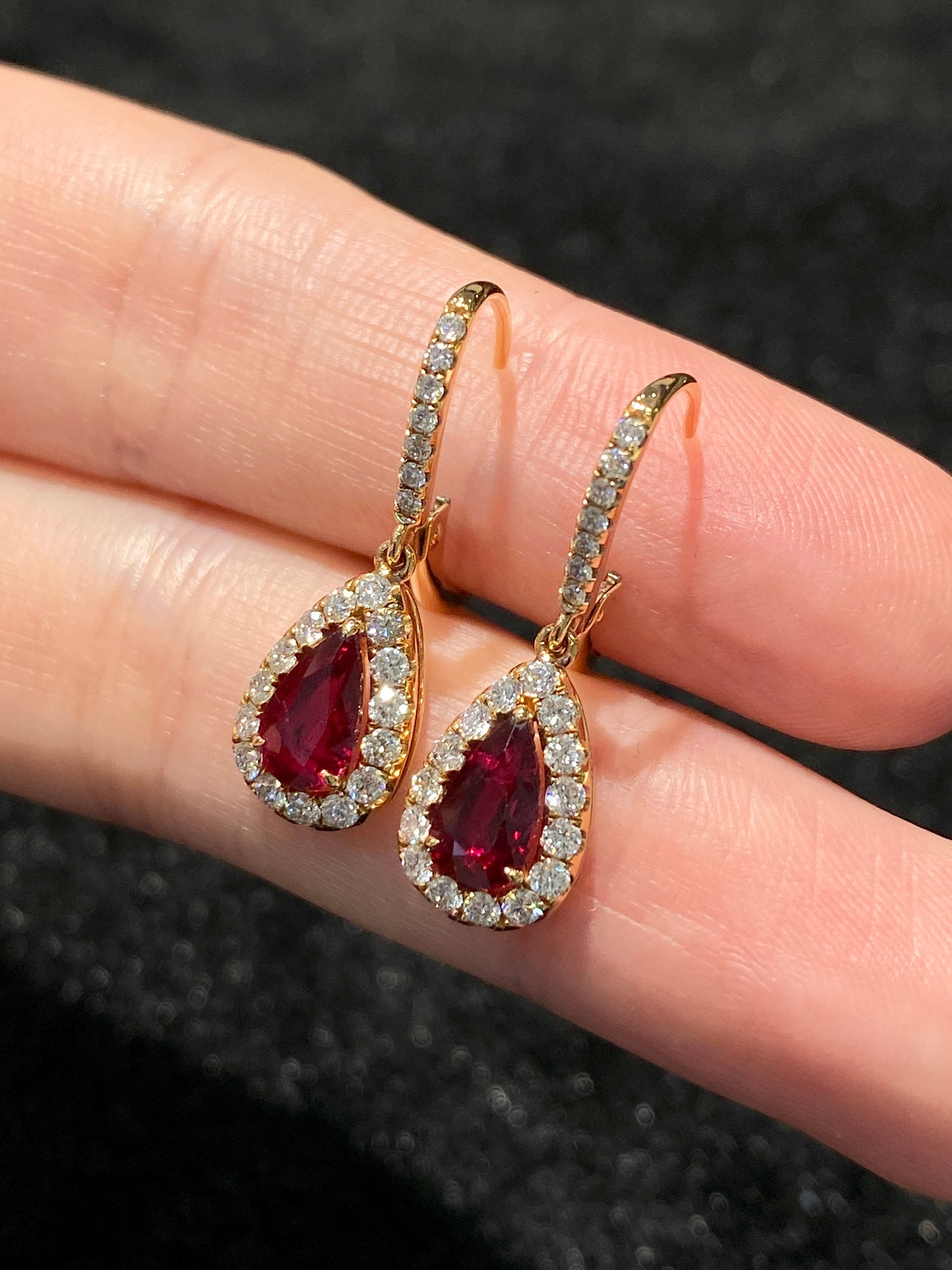 Natural Unheated Ruby 1.25ct Earrings