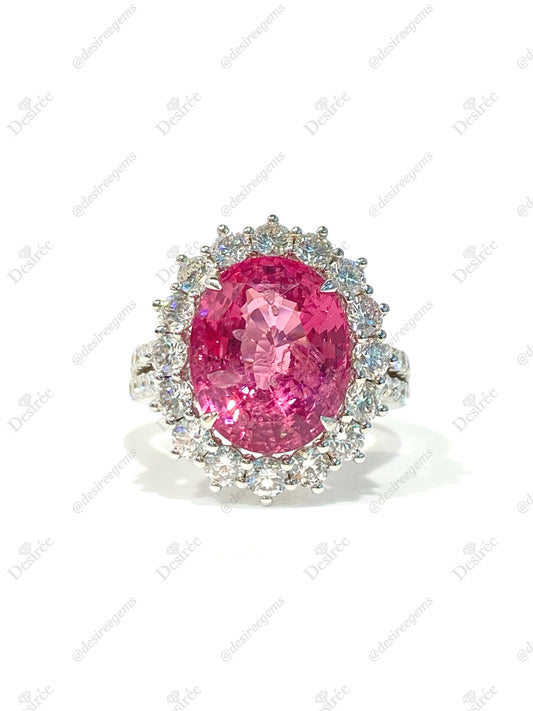 Natural Mahenge Pink Spinel 7.16ct Ring