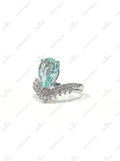 Natural Paraiba Tourmaline 1.67ct Ring