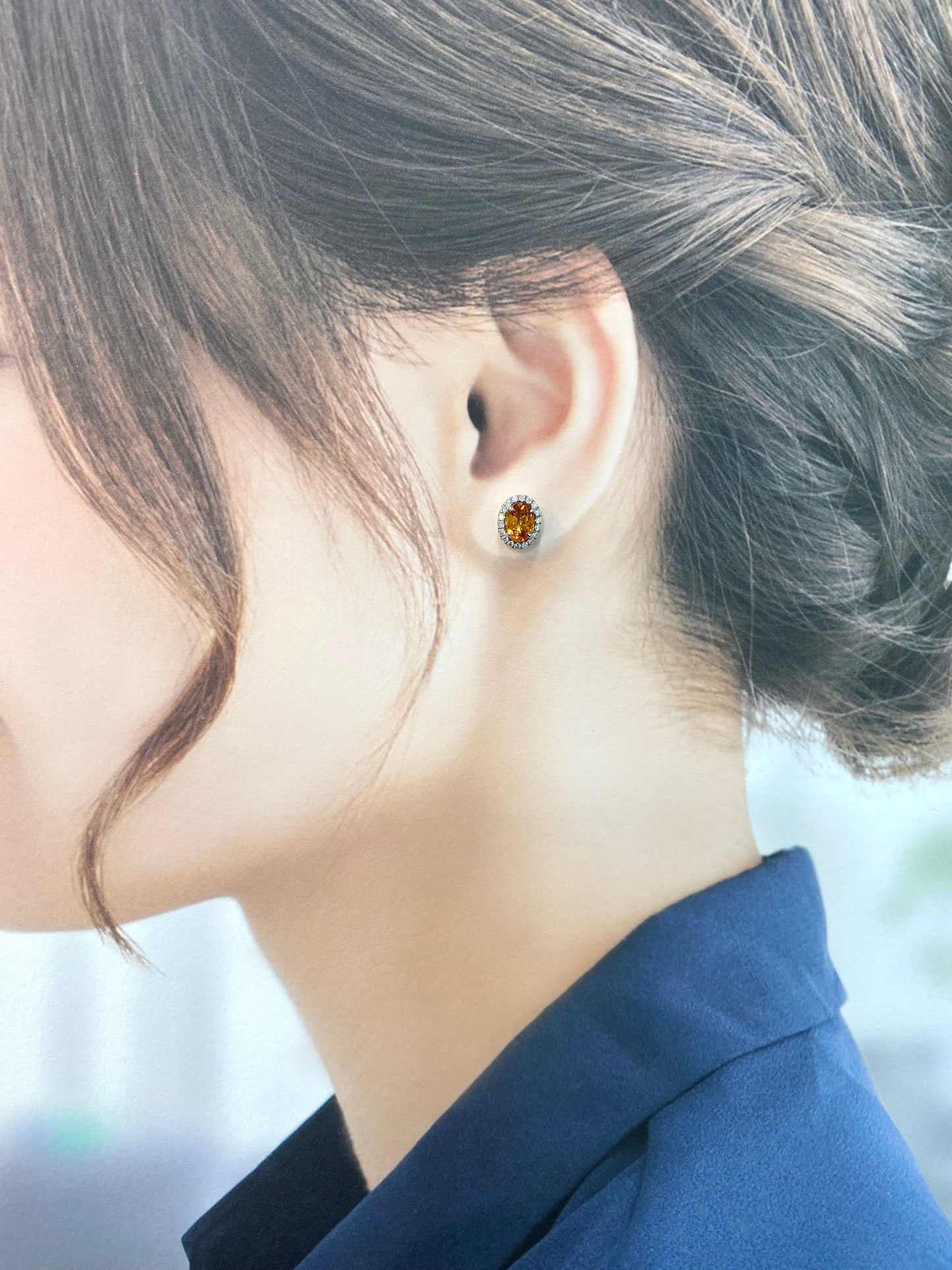Natural Mandarin Garnet 2.05ct Earrings