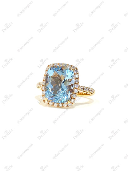 Natural Aquamarine 3.61ct Ring