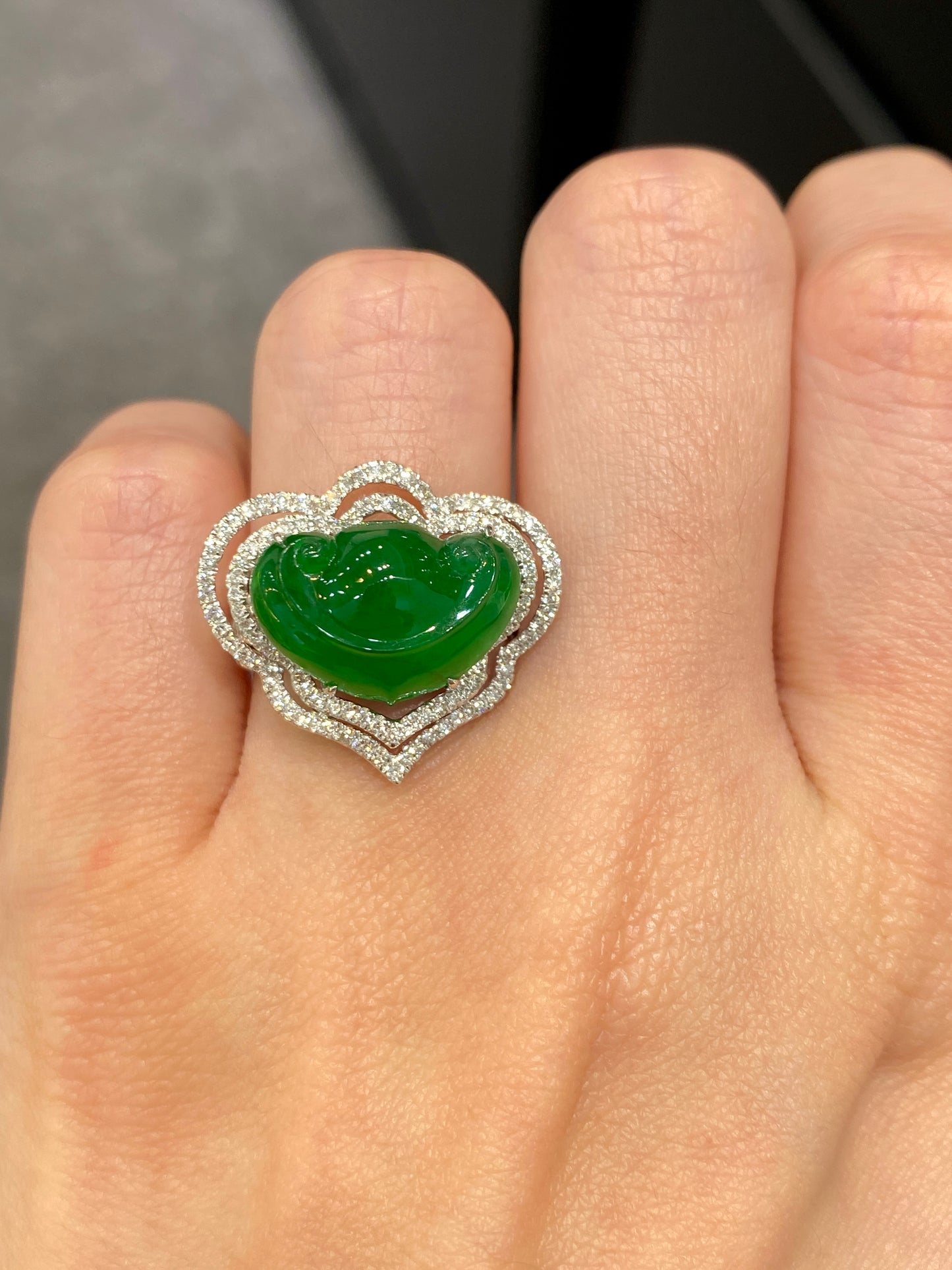 Natural Type A Jadeite Ring