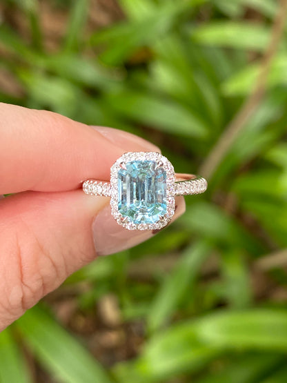 Natural Aquamarine 2.04ct Ring