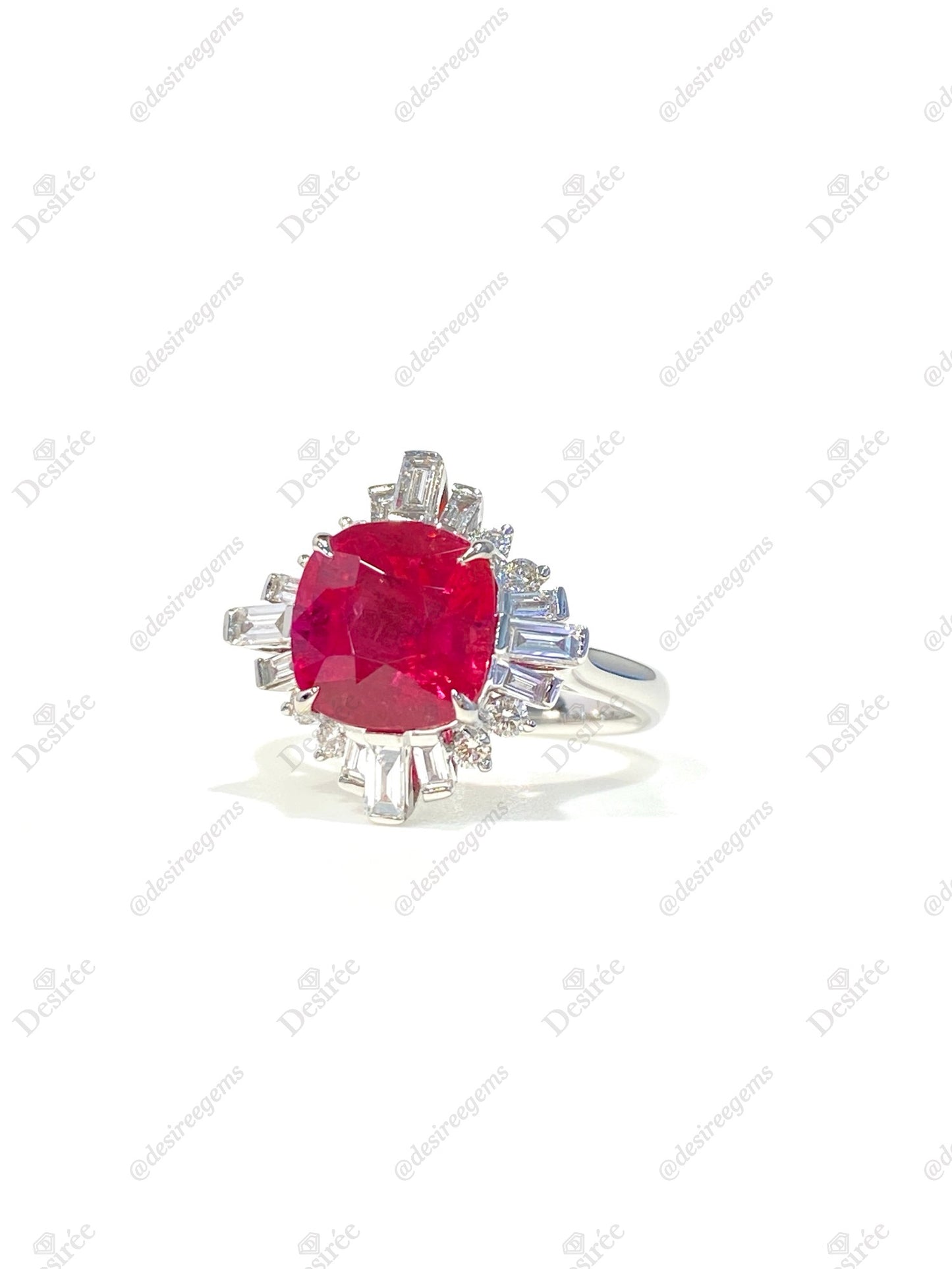 Natural Rubellite Tourmaline 3.74ct Ring