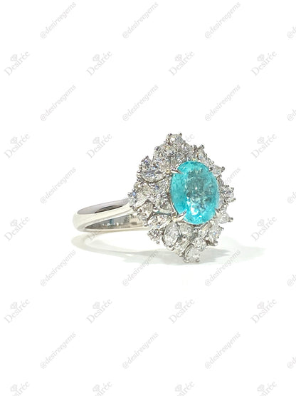 Natural Paraiba Tourmaline 1.63ct Ring