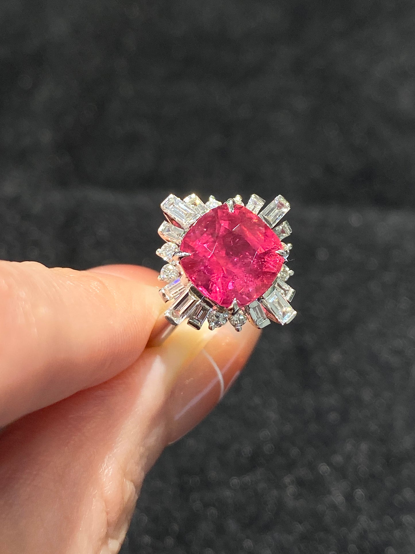 Natural Rubellite Tourmaline 3.74ct Ring