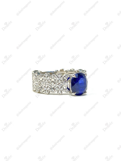 Natural Blue Sapphire 2.42ct Ring