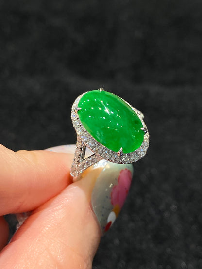 Natural Type A Jadeite Ring