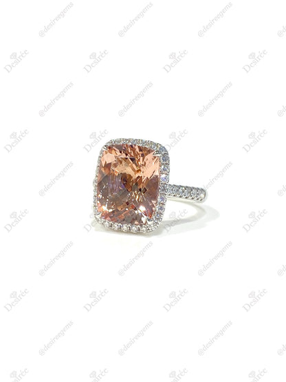 Natural Morganite 4.68ct Ring