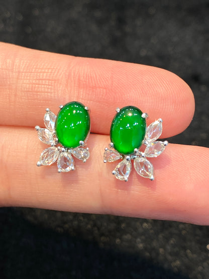 Natural Type A Jadeite Earrings