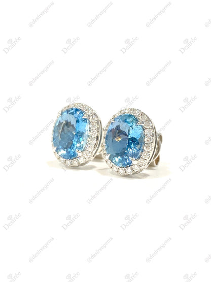 Natural Aquamarine Earrings 2.70ct